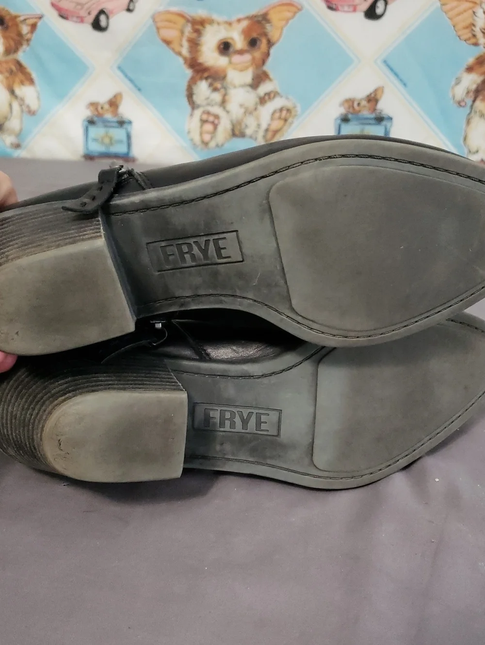 Women’s Frye Black Ankle Boots - Sleek Zipper Low Heel Size 10